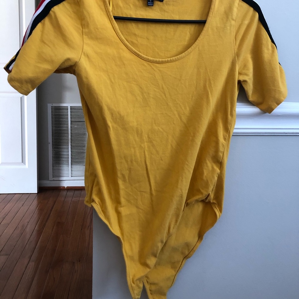 A Shoulder Striped Bodysuit